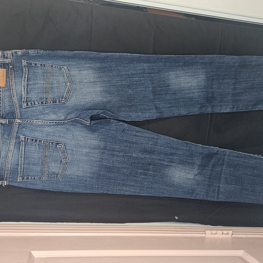 Classic Blue Jeans with Faded Details